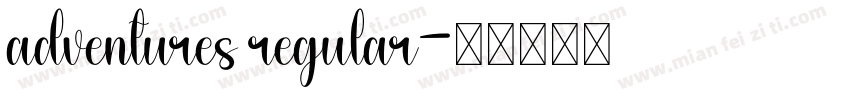 adventures regular字体转换